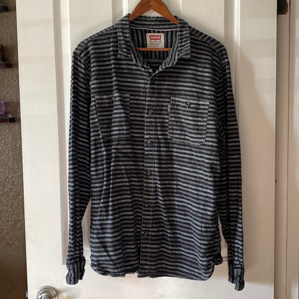 Levi’s Black and Grey stripped Shirt